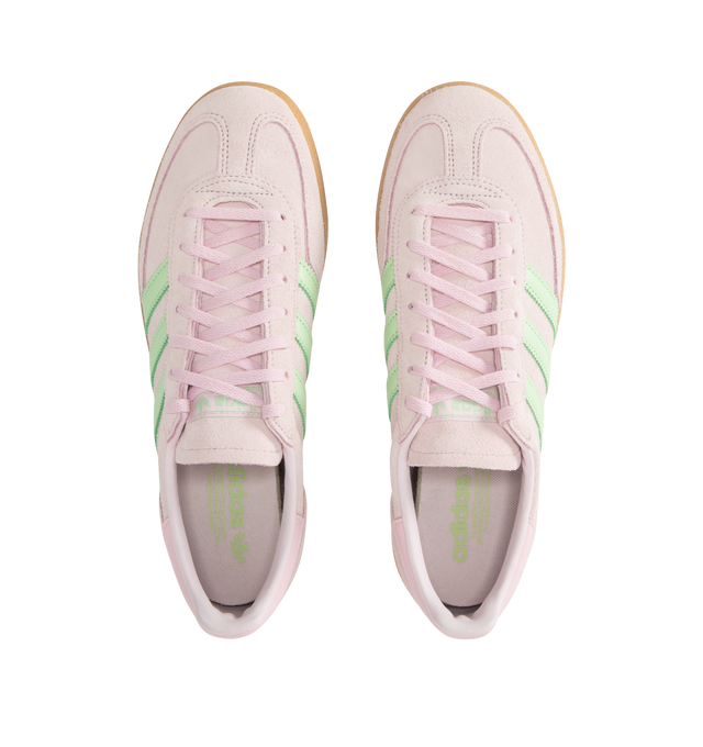 Image 5 of 5 - PINK - ADIDAS Handball Spezial Sneaker featuring smooth leather upper accented with premium suede details, regular fit, lace closure, synthetic lining and rubber outsole.