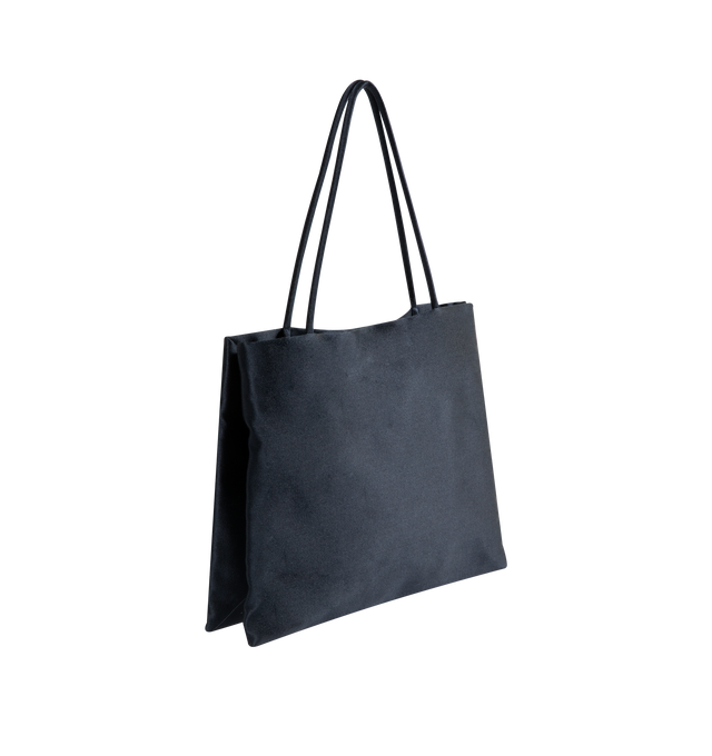 Image 2 of 3 - NAVY - The Row Cecily Top Handle Bag is crafted from glossy nappa lambskin leather. Features slim tubular top handles, an accordion base, and a lambskin leather-lined interior. Main Material: 100% Lambskin Leather; Lining: 100% Lambskin Leather. Dimensions: 8.86" W x 7.16" H x 0.78" D. Made in Italy.