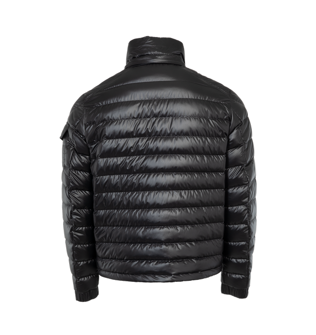 Image 2 of 5 - BLACK - MONCLER Lauros Short Down Jacket featuring polyester lining, down-filled, detachable hood, collar with snap button closure, zipper closure, zipped pockets and adjustable cuffs and hem. 100% polyester. Padding: 90% down, 10% feather. 