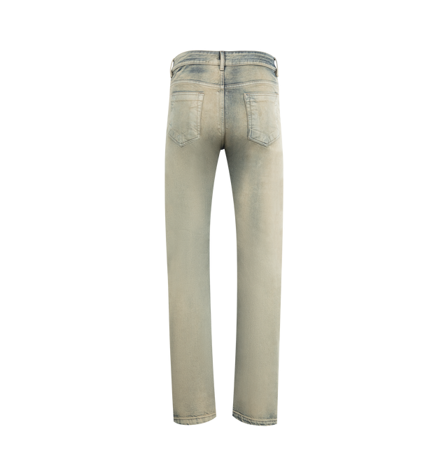 Image 2 of 3 - GREY - DRKSHDW Fog Cut Pant featuring zip fly with button closure, five-pocket style, belt loops and faded throughout. 100% cotton. Made in Italy.