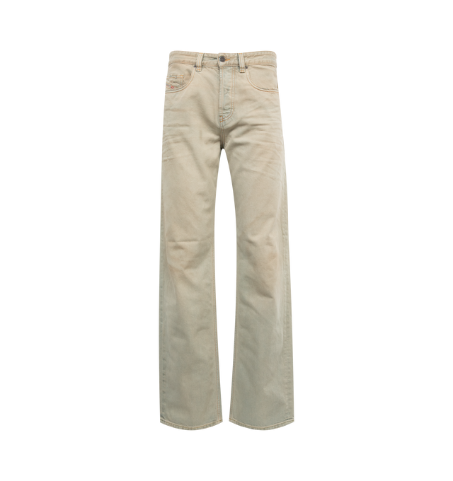 Image 1 of 2 - BLUE - DIESEL 2001 D-Marco Trouser featuring loose style with a regular waist, low crotch, 5 pocket style and straight leg. 100% cotton. 