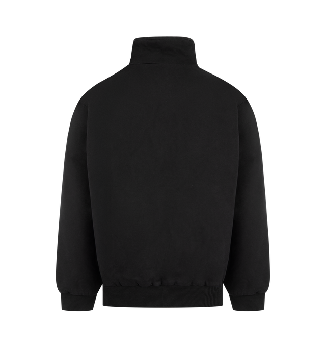 Image 2 of 3 - BLACK - CARHARTT WIP Ravon Jacket featuring a sportswear-inspired silhouette, heavyweight cotton canvas with a quilted polyester lining, two-way zip closure, a kangaroo pocket on the front, a zipped chest pocket on the inside and woven Square Label. 100% cotton.