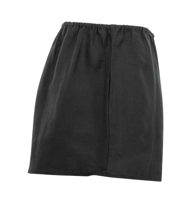 Image 6 of 6 - BLACK - DEIJI STUDIOS V-Neck Cami Set featuring two-piece linen set combining a camisole with matching short for a cohesive, understated look. The top features thin adjustable straps and a small button detail at the neckline, while the short is designed with an elasticated waistband to ensure a comfortable fit. 100% linen.