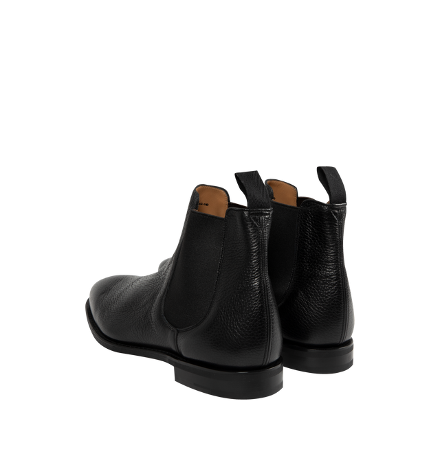 Image 3 of 4 - BLACK - CHURCH'S Amberley 2.0 Deerskin Boot featuring chelsea Boot with side elastic details, deerskin upper, cotton pull-tab at the back, leather lining and footbed and rubber sole with Church's & Co. logo.