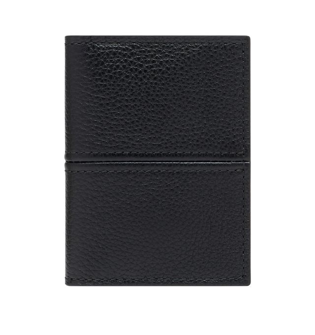 Image 1 of 3 - BLACK - MAISON MARGIELA Leather Card Holder featuring bi fold, card slots, four stitches at the back and logo inside. 100% calf leather. Made in Italy.