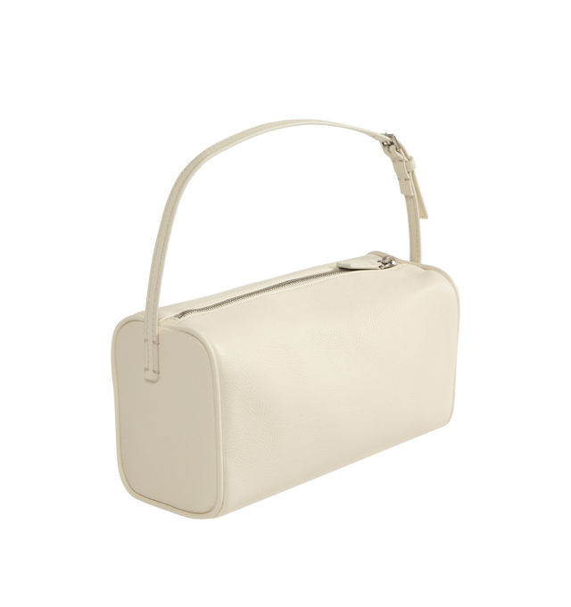 Image 2 of 3 - WHITE - THE ROW 90'S Bag featuring top handle bag in finely grained calfskin leather with softly rounded edges, leather piping and adjustable slim leather strap. Measures 7.7 x 4.5 x 3 in. 100% calfskin leather. Made in Italy.