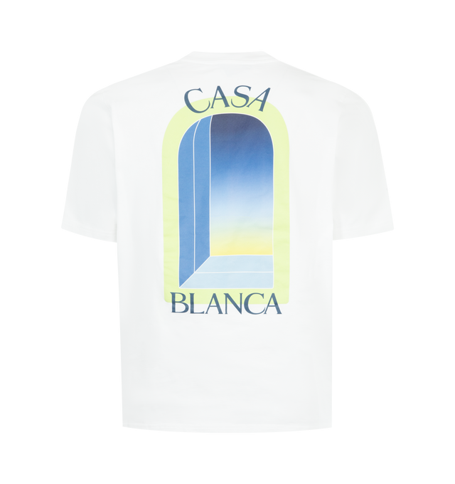 Image 2 of 2 - WHITE - CASABLANCA Arches T-Shirt featuring logo print, crew neck, short sleeves and relaxed fit. 100% organic cotton.