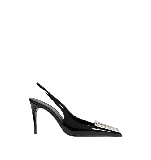 AVENUE PATENT LEATHER SLINGBACK PUMPS