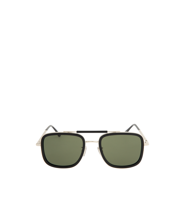 Image 1 of 3 - BLACK - GIVENCHY Day Sunglasses featuring combi sunglasses in acetate and metal, day line, square shape, double bridge, adjustable nose pads and GIVENCHY signature on the temples. 100% UVA/UVB protection. 100% metal. 100% acetate. Made in Italy.