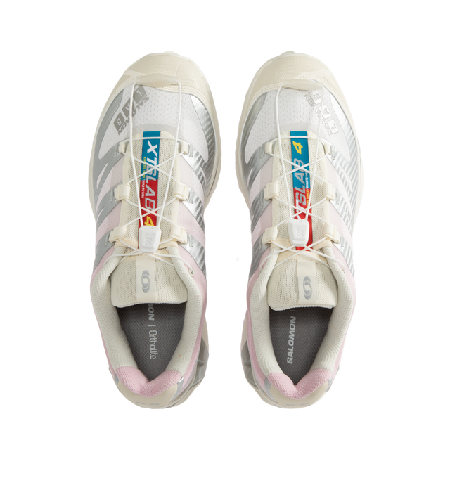 Image 5 of 5 - SILVER - SALOMON XT-4 OG Sneaker featuring Ortholite system, Quick-lace system with toggles, Contagrip outsole, reinforced heel counter and reinforced insert on the toecap.