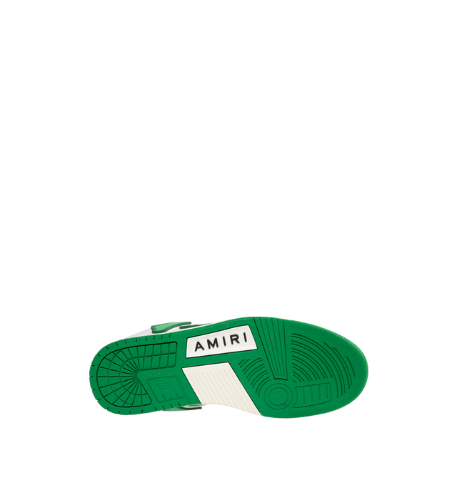 Image 5 of 5 - GREEN - AMIRI Chunky Skeltop Low featuring skeleton-patch detailing, perforated toebox, logo patch at the tongue, contrasting branded heel counter, logo at the sole and round toe. 