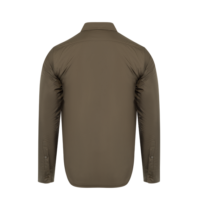 Image 2 of 2 - GREEN - ASPESI Camicia Re-shirt Casual Jacket featuring classic collar, closure with pressure buttons, long sleeves and button cuffs. 100% polyamide.