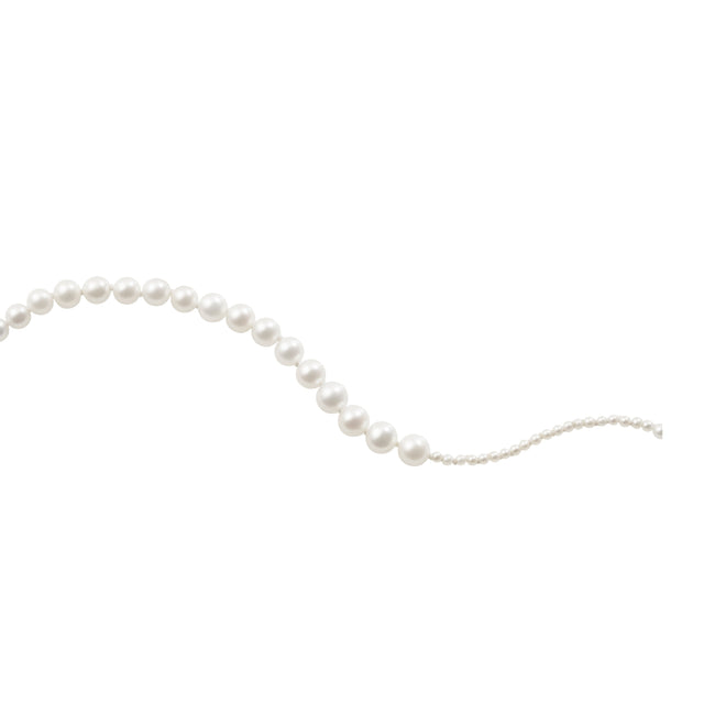 Image 2 of 2 - WHITE - Petite Peggy 14k gold pearl necklace featuring a push clasp fastening. Freshwater pearls: China.