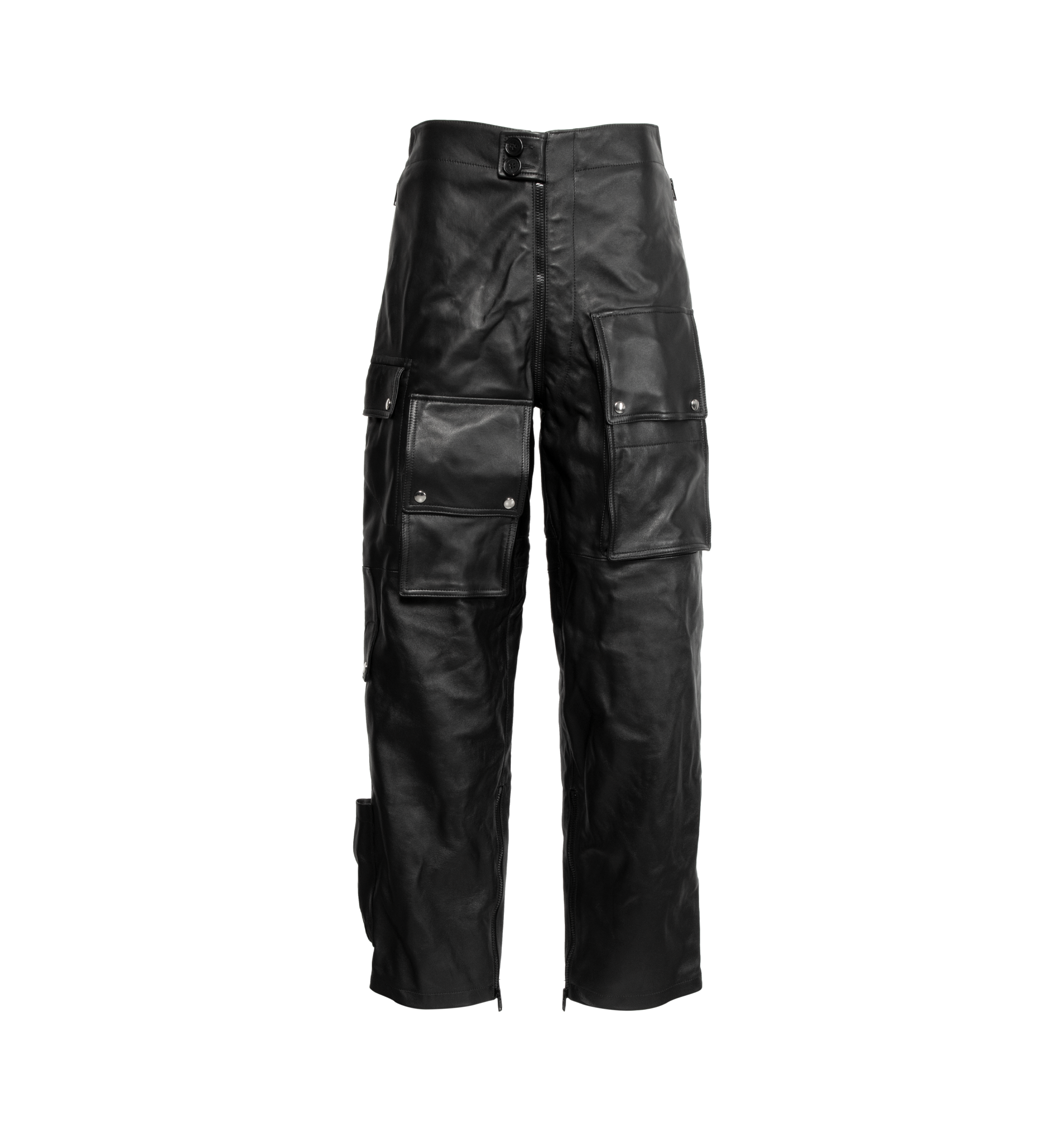 LEATHER CARGO PANTS (WOMENS)