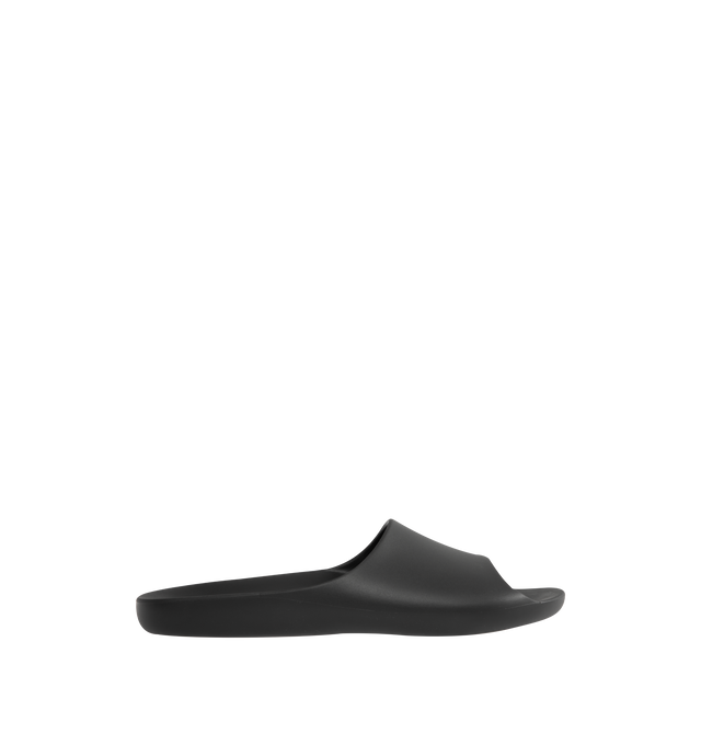 Image 1 of 4 - BLACK - THE ROW Ama Slide featuring smoothly curved slide sandal in lightweight rubber with contoured footbed and seamless construction. 100% rubber. Made in Italy.
