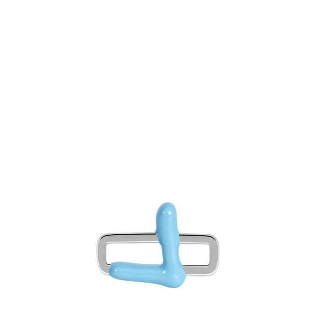 Image 5 of 8 - BLUE - Poubel by The Gstaad Guy "L" charm from the Alphabet Collection. All charms are made of .925 sterling silver, and are hand-painted using non-toxic lead-free enamel.Links sold separately. Hirshleifers offers a range of initial pieces from this collection in-store. For personal consultation and detailed information about jewelry, please contact our dedicated stylist team at personalshopping@hirshleifers.com