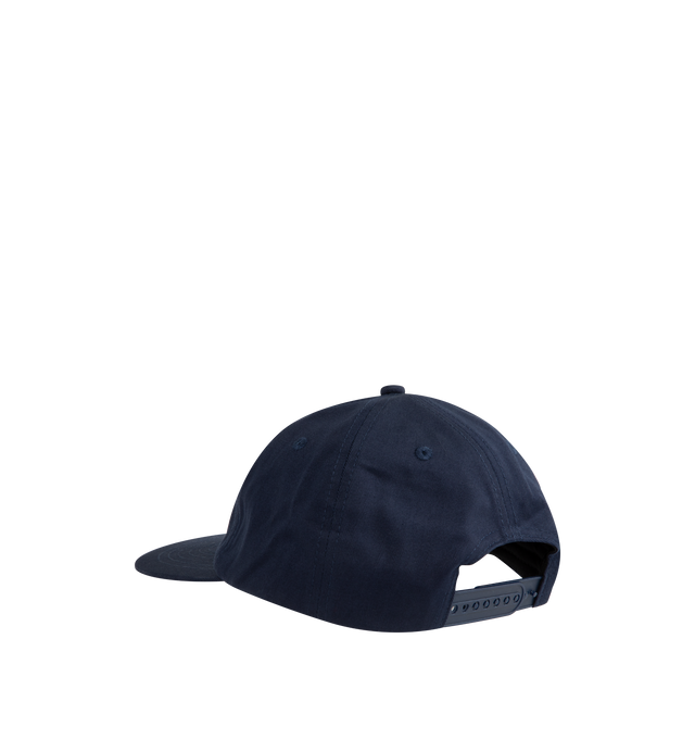 Image 2 of 2 - NAVY - SINCLAIR S Arch Snapback featuring embroidered 3D logo at the front and an adjustable back closure. 100% cotton.