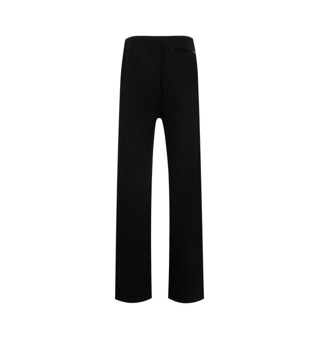 Image 2 of 4 - BLACK - GALLERY DEPT. 2K Fit Sweatpants featuring wide leg fit, elastic waistband with adjustable drawstring, side pockets and single zipper back pocket, 'Sport Elegant' and DPT. logotypes on the front and contrast paneling along the legs. 100% cotton. Made in Portugal.