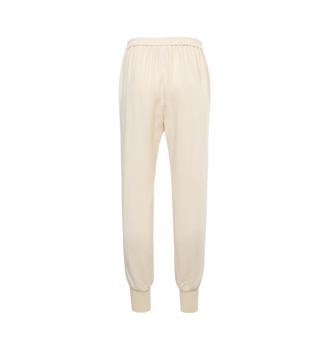 Image 2 of 3 - WHITE - STELLA MCCARTNEY Iconic Joggers featuring clean creases, elongated cuffs, elastic waist and front slant pockets. 96% viscose, 4% elastane. 