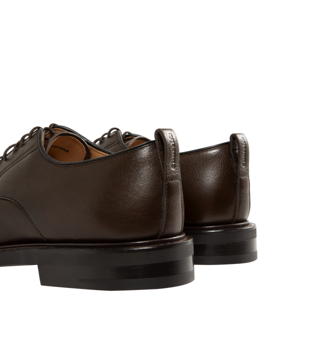 Image 3 of 4 - BLACK - CHURCH'S Pentire Grain Calf Loafer featuring an almond toe, extra-padded insole, lace-up style, leather upper, leather lining and rubber sole. Made in UK.