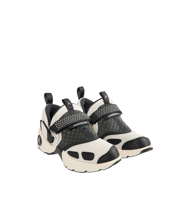 Image 2 of 5 - WHITE - JORDAN Trunner LX Sneaker featuring synthetic leather mixed with canvas and airy knits, chunky foam midsole, rubber outsole and reflective details.