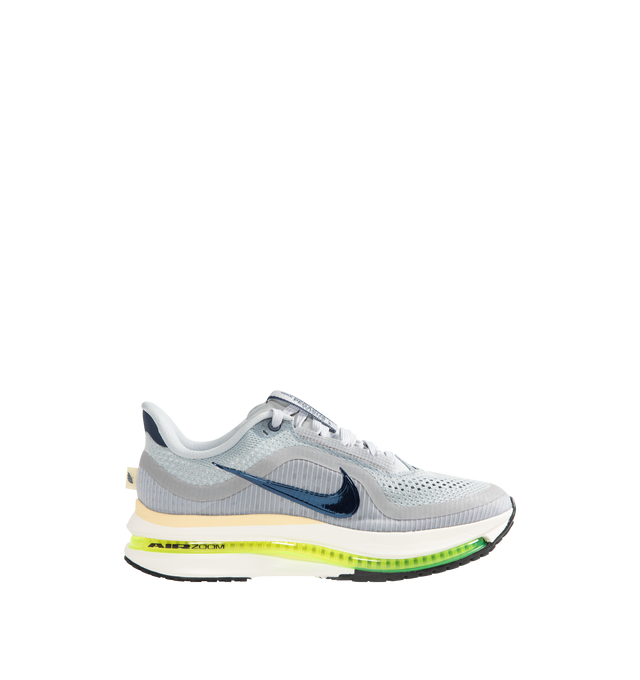 Image 1 of 5 - GREY - NIKE Pegasus Premium Sneaker featuring open mesh, ribbed side panels, soft synthetic layers, glowing Air unit, padded collar and lace closure.