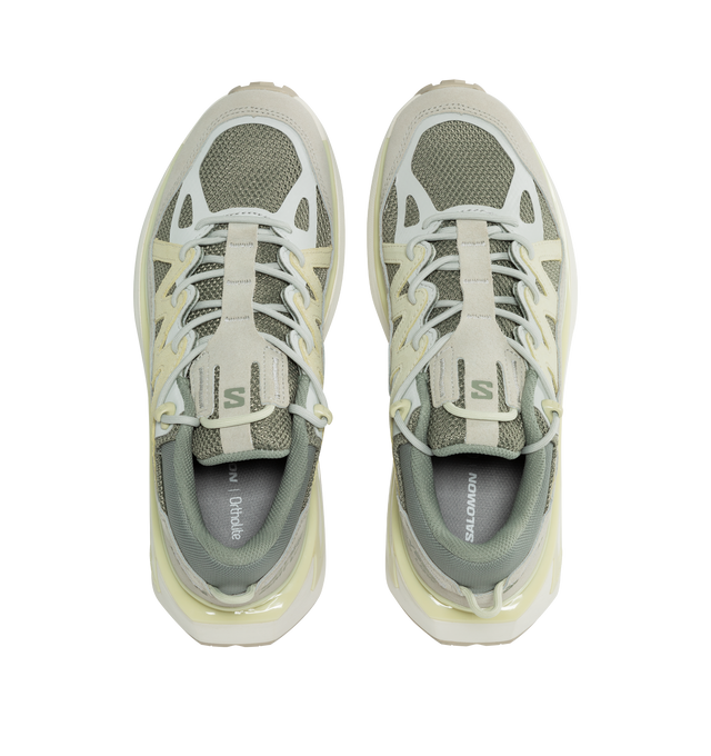 Image 5 of 5 - GREY - SALOMON ODYSSEY ELMT LOW featuring lace-up closure, padded tongue and collar, pull-loop and logo printed at heel, mesh lining, Advanced Chassis System rubber midsole and Treaded Contagrip rubber outsole. 