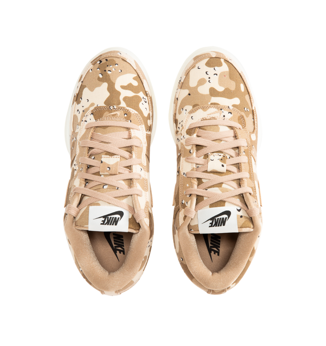 Image 5 of 5 - BROWN - NIKE Book 1 SE Basketball Sneaker featuring Ripstop canvas texture, top-loaded Air Zoom unit in the heel, a top-loaded midfoot strong plastic plate, strong plastic sidewall cage for stability, full-length foam and rubber sole.