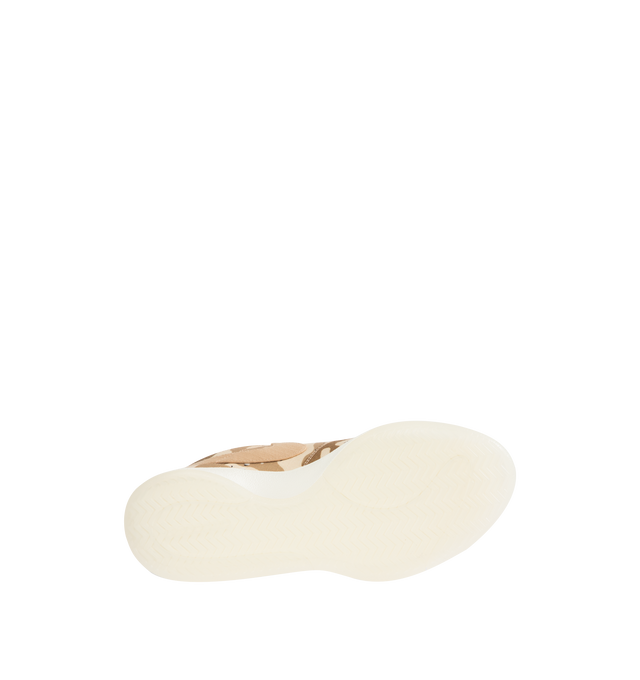 Image 4 of 5 - BROWN - NIKE Book 1 SE Basketball Sneaker featuring Ripstop canvas texture, top-loaded Air Zoom unit in the heel, a top-loaded midfoot strong plastic plate, strong plastic sidewall cage for stability, full-length foam and rubber sole.