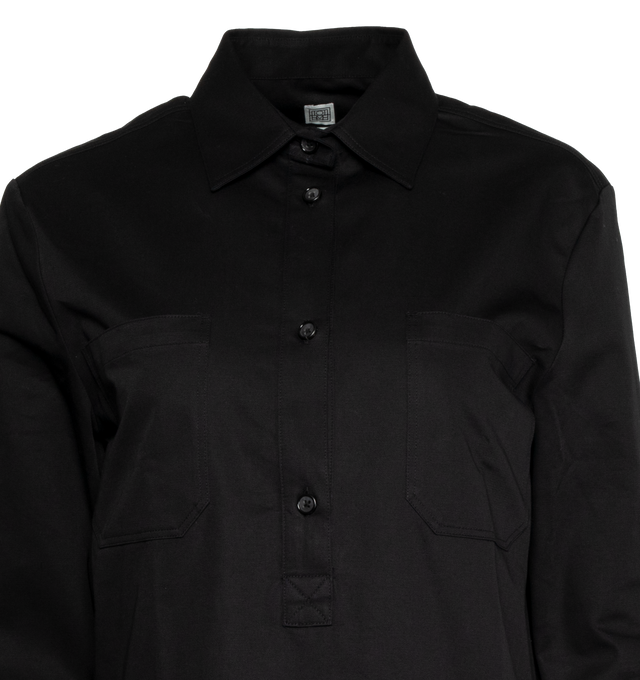 COTTON TWILL POCKET SHIRT (WOMENS)