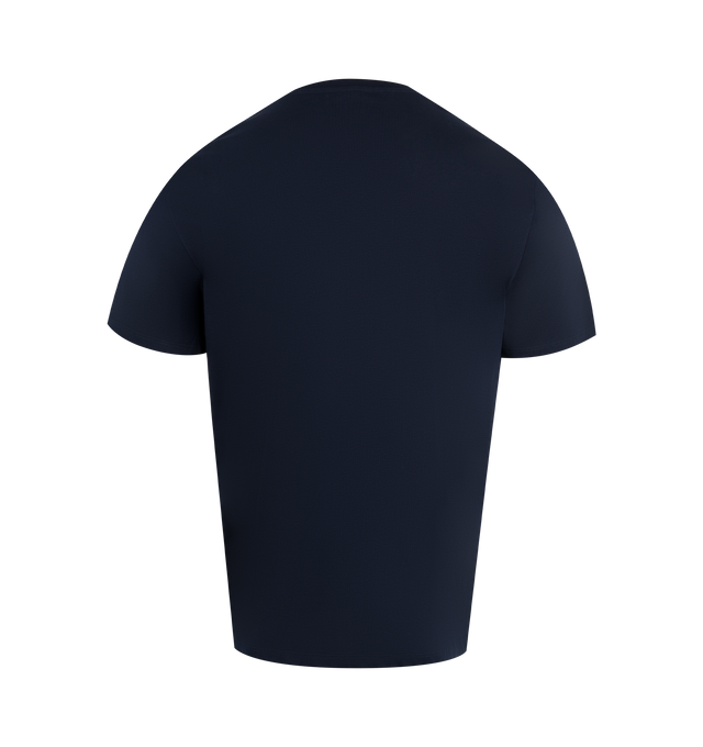 Image 2 of 2 - NAVY - Loewe Men's Relaxed T-shirt in lightweight cotton in a relaxed fit, regular length with crew neck, ribbed collar and LOEWE Anagram embroidery pocket placed at the chest. Cotton. Made in Portugal.