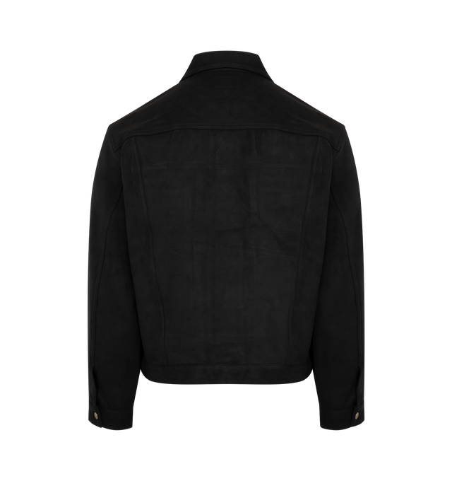 Image 2 of 3 - BLACK - NEEDLES Penny Jean Jacket featuring double chest and front welt pockets with pleated detail, button front closure, collar and buttoned cuffs. Made in Japan.