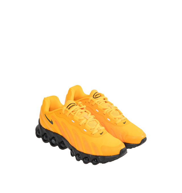 Image 2 of 5 - YELLOW - NIKE Air Max Dn8 Sneaker featuring sleek, low-profile package, powered by eight pressurised Air tubes, dual-chambered tubes with tuned pressure levels, full-length Dynamic Air system sits directly on top of the rubber outsole, plush foam, sculpted upper is made from lightweight mesh on top and plastic heel clip.