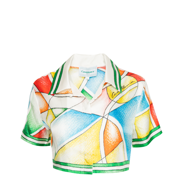 CUBAN COLLAR CROPPED SHIRT (WOMENS)