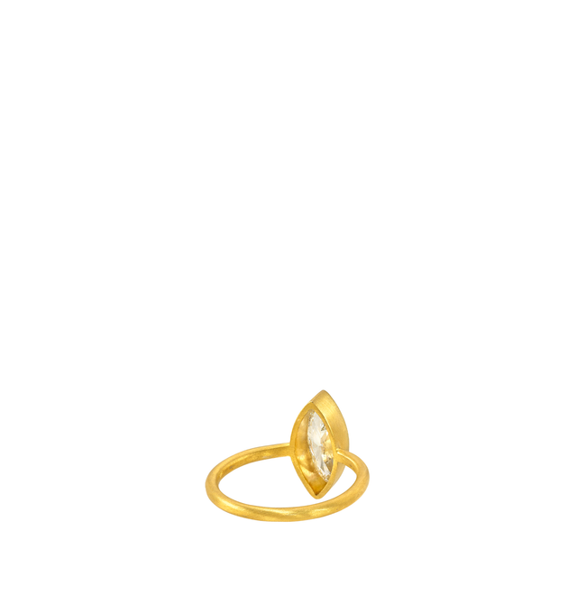 Image 3 of 4 - GOLD - Darius Jewels One-of-a-Kind Marquise Gem Fairy Band featuring a 1.29 ct antique marquise diamond set in 18K Fairmined yellow gold. For personal consultation and detailed information about jewelry, please contact our dedicated stylist team at personalshopping@hirshleifers.com.This item may be restricted for online purchase to international clients. For assistance purchasing this item please contact our dedicated stylist team at personalshopping@hirshleifers.com.