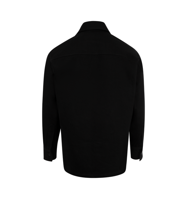 Image 2 of 6 - BLACK - NAHMIAS X HIRSHLEIFERS Denim Oversized Shirt featuring boxy fit, oversized and Nahmias button closure. 100% cotton.