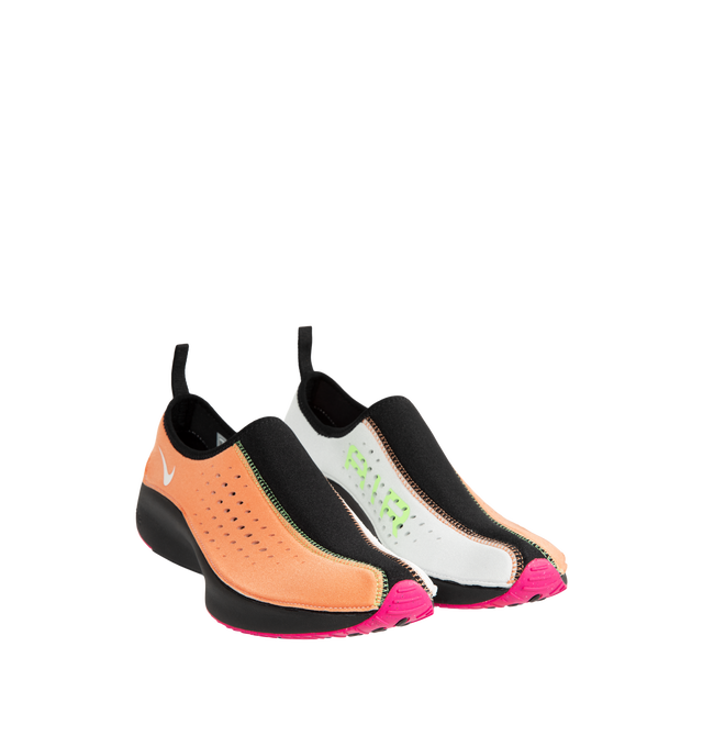 Image 2 of 5 - ORANGE - Nike Women's Air Superfly Slip Neo SP Shoes feature a streamlined, laceless version of the iconic Superfly silhouette, designed for effortless comfort and a sleek modern look. Crafted with a stretchy textile upper, this lightweight style provides a soft, supportive fit, while enlarged ventilation perforations enhance breathability. Finished with Nike Air cushioning for responsive comfort, a foam midsole, and a durable rubber outsole for everyday wear. Main Material: Textile Upper. Cu