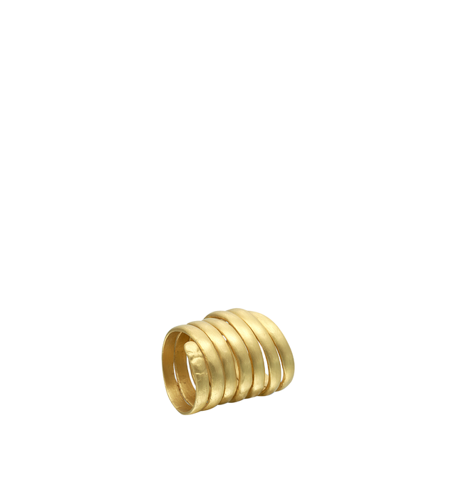 Image 3 of 3 - GOLD - Eli Halili Snake Spiral Ring is handcrafted in 24K gold and features an adjustable spiral silhouette inspired by the fluid, coiling form of a snake. Designed with Eli Halili's signature artisanal approach, this sculptural fine jewelry ring highlights the rich warmth and organic character of pure gold for a distinctive statement piece. Main Material: 24K Gold. Design: Snake Spiral. Fit: Adjustable. Ring Size: 6.5. For personal consultation and detailed information about jewelry, please