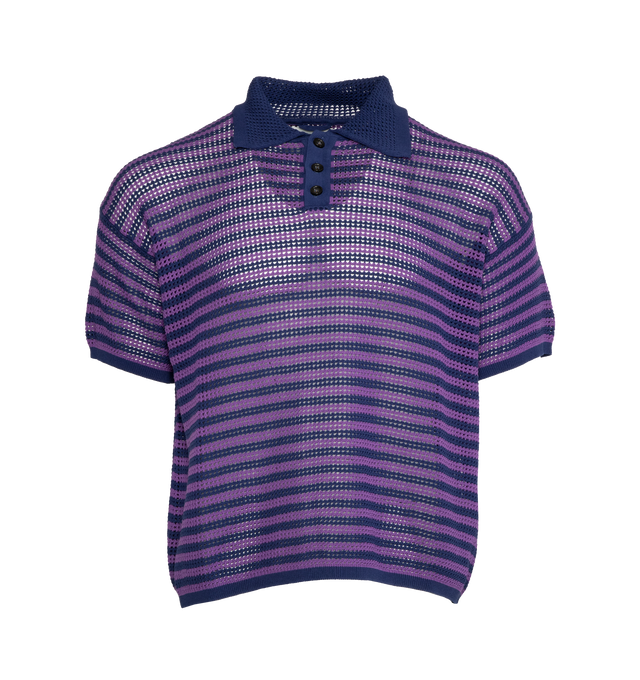 LATTICE POLO DUOTONE STRIPE (MENS)