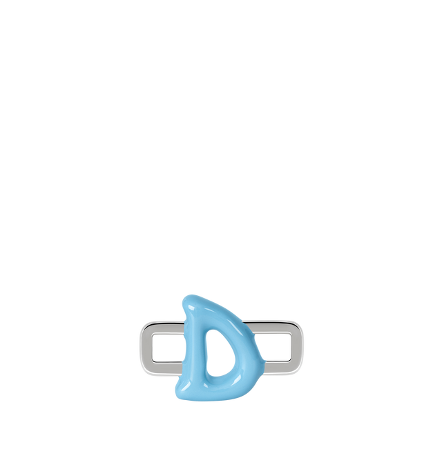 Image 1 of 8 - BLUE - Poubel by The Gstaad Guy "D" charm from the Alphabet Collection. All charms are made of .925 sterling silver, and are hand-painted using non-toxic lead-free enamel.Links sold separately. Hirshleifers offers a range of initial pieces from this collection in-store. For personal consultation and detailed information about jewelry, please contact our dedicated stylist team at personalshopping@hirshleifers.com