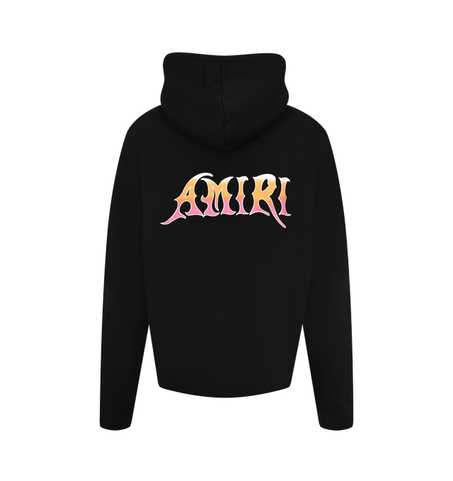 Image 2 of 2 - BLACK - AMIRI MA Surf Hoodie featuring french terry hoodie, regular fit, logo printed at chest and back, kangaroo pocket, rib-knit hem and cuffs and dropped shoulders. 100% cotton.