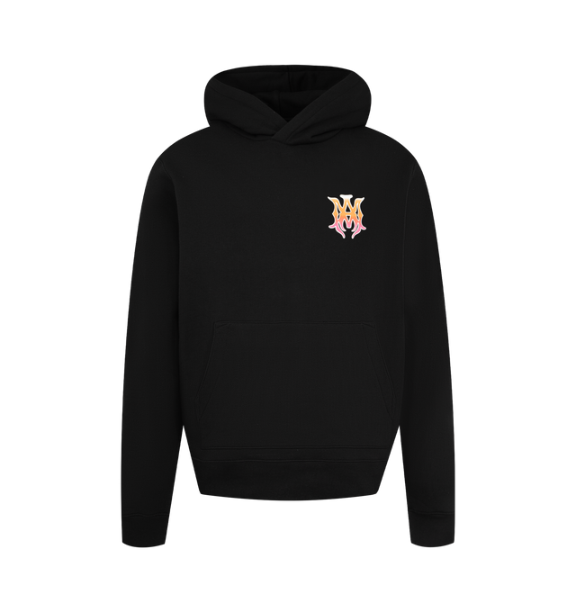Image 1 of 2 - BLACK - AMIRI MA Surf Hoodie featuring french terry hoodie, regular fit, logo printed at chest and back, kangaroo pocket, rib-knit hem and cuffs and dropped shoulders. 100% cotton.