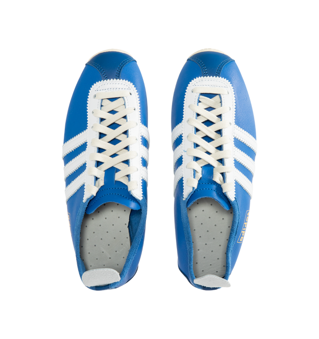 Image 5 of 5 - BLUE - ADIDAS Japan Sneaker featuring low-profile T-toe, regular fit, lace closure, leather upper, leather lining and rubber outsole. Unisex style in men's sizing.