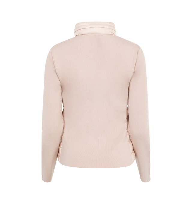 Image 2 of 3 - Rose - Moncler Zip-Front Cardigan has a 2-way zip front closure, side zip pockets, and a rubberized logo patch. Down and feather fill.