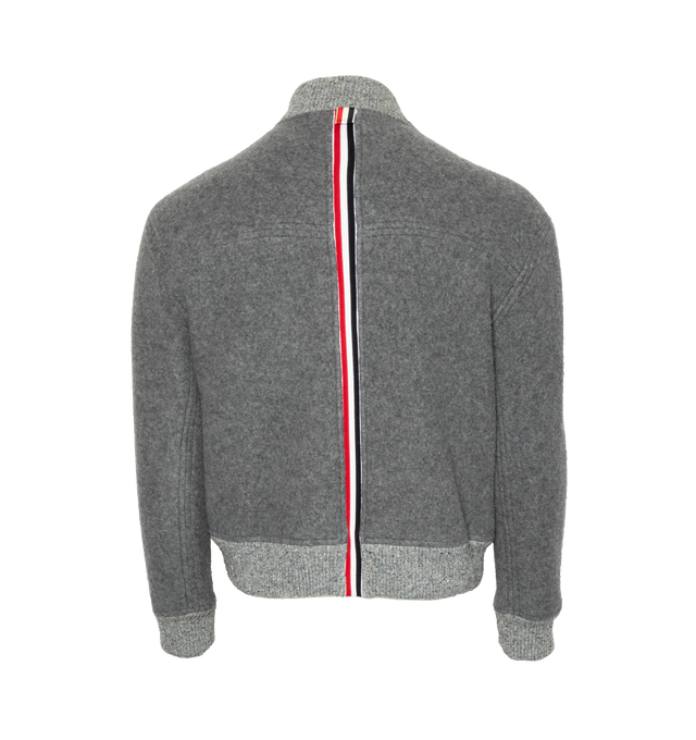 WOOL FLEECE STRIPE BOMBER (MENS)