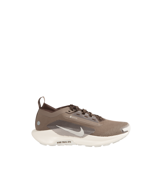 Image 1 of 5 - BROWN - NIKE Pegasus Trail 5 GORE-TEX SP Sneaker featuring wet-weather protection, waterproof GORE-TEX upper, an all-terrain outsole, reflective design details and a ReactX foam midsole.