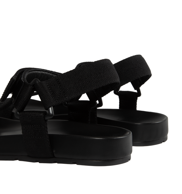 Image 3 of 4 - BLACK - BOTTEGA VENETA Trip Sandal featuring open toe, t-strap vamp, adjustable grip ankle strap and grip slingback strap. Rubber outsole. Made in Italy. 