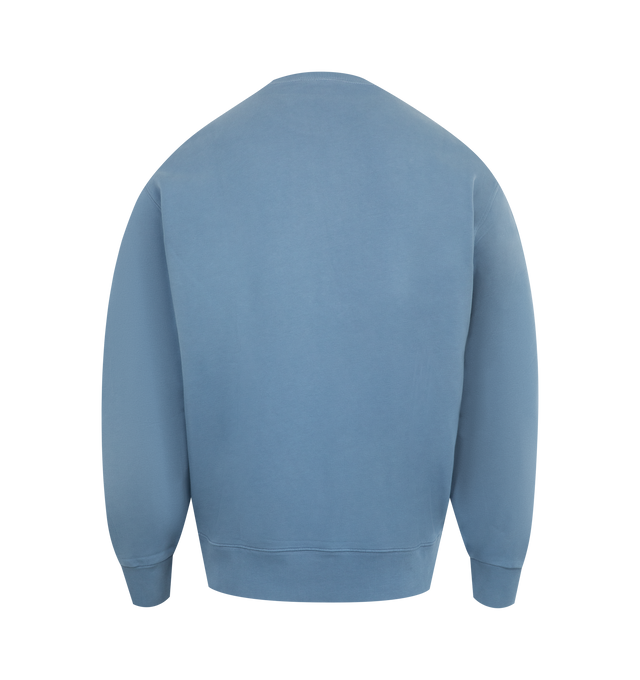 Image 2 of 2 - BLUE - CARHARTT WIP Hudson Sweatshirt featuring a loose fit, heavyweight, unbrushed cotton jersey with a tactile loopback construction, a sun-faded effect and a woven Square Label. 100% cotton.