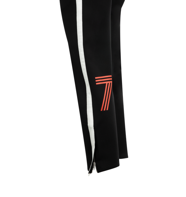 Image 5 of 5 - MULTI - RHUDE Lago Hamptons Track Pant featuring pull-on styling with elastic waistband, 3-pocket styling, front logo detail and midweight jersey fleece fabric. 67% rayon, 28% nylon, 5% spandex. Made in USA.