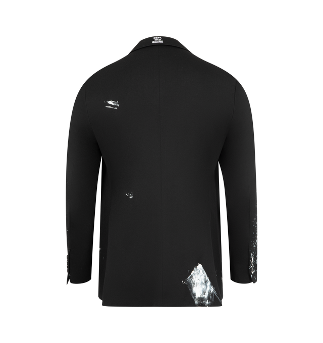 Image 2 of 3 - BLACK - GALLERY DEPT. Thomas Dress Single Breasted Coat featuring structured silhouette with front flap pockets, button closure, buttoned cuffs, FRENCH DPT. logotype embroidered at the back collar, fully lined interior and hand-painted. 95% virgin wool, 5% cashmere. Made in Italy.